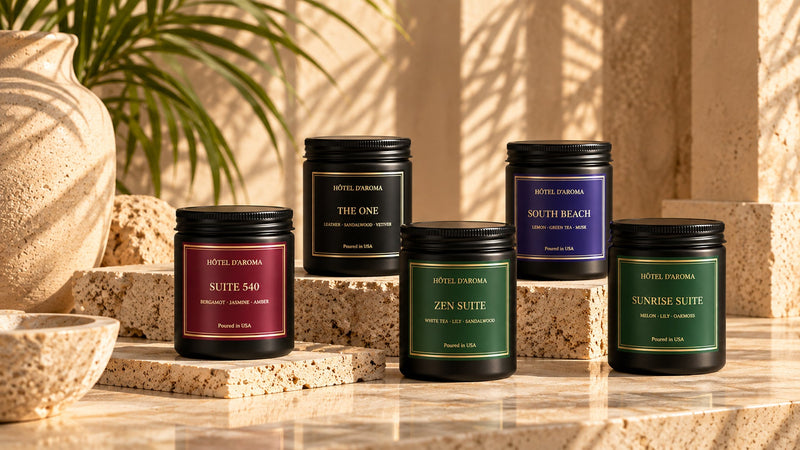 HÔTEL D'AROMA candle collection by Aroma House Miami
