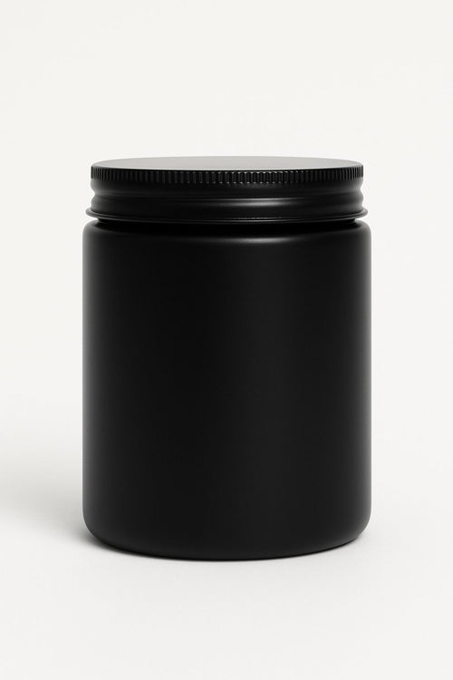 9 oz matte black candle jars with lids, bulk case, image 2