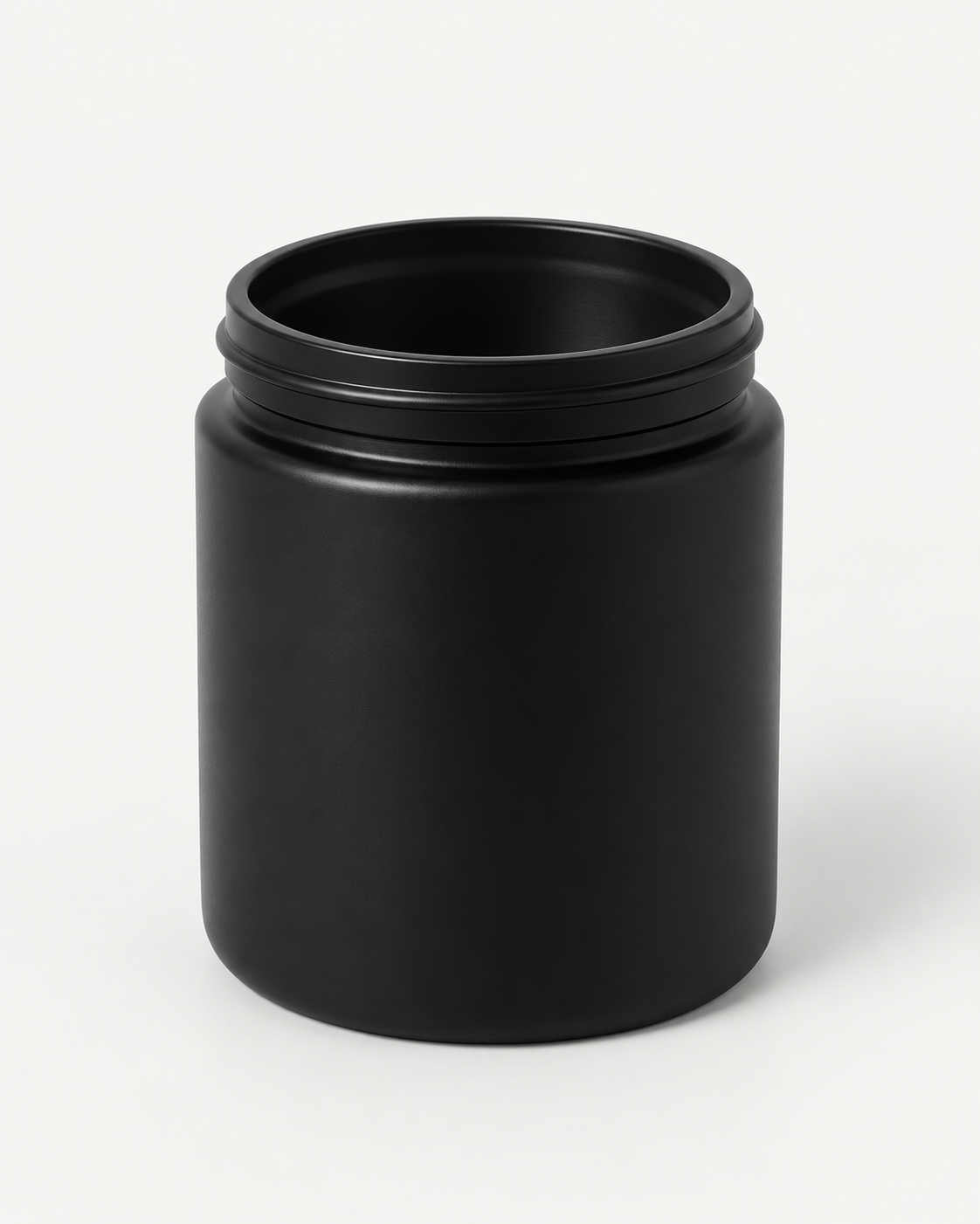 9 oz matte black candle jars with lids, bulk case, image 1