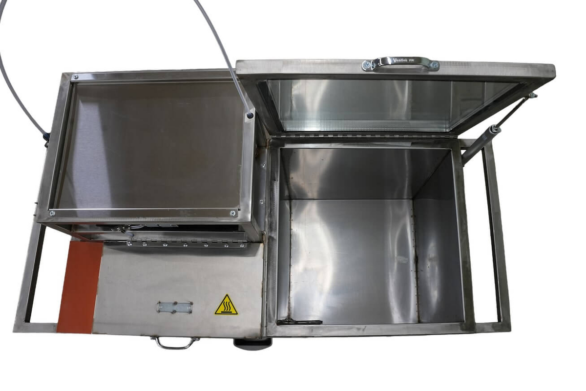 160 lb candle wax mixing and pouring machine, view 3