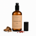 Moroccan Cedar room and linen spray by Aroma House Miami, 3.4 fl oz amber glass bottle with vetiver, resin, spice notes