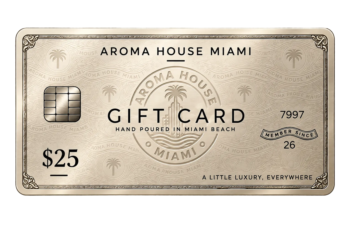 Aroma House Miami $25 e-gift card, cream design