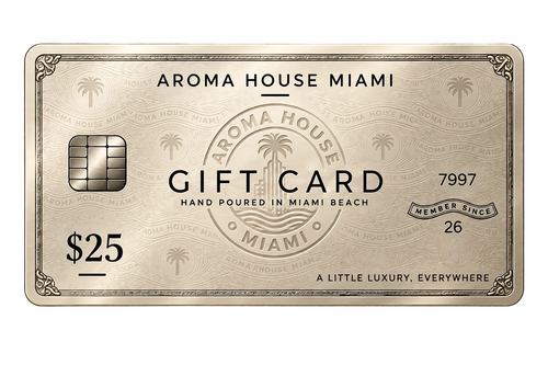 Aroma House Miami $25 e-gift card, cream design