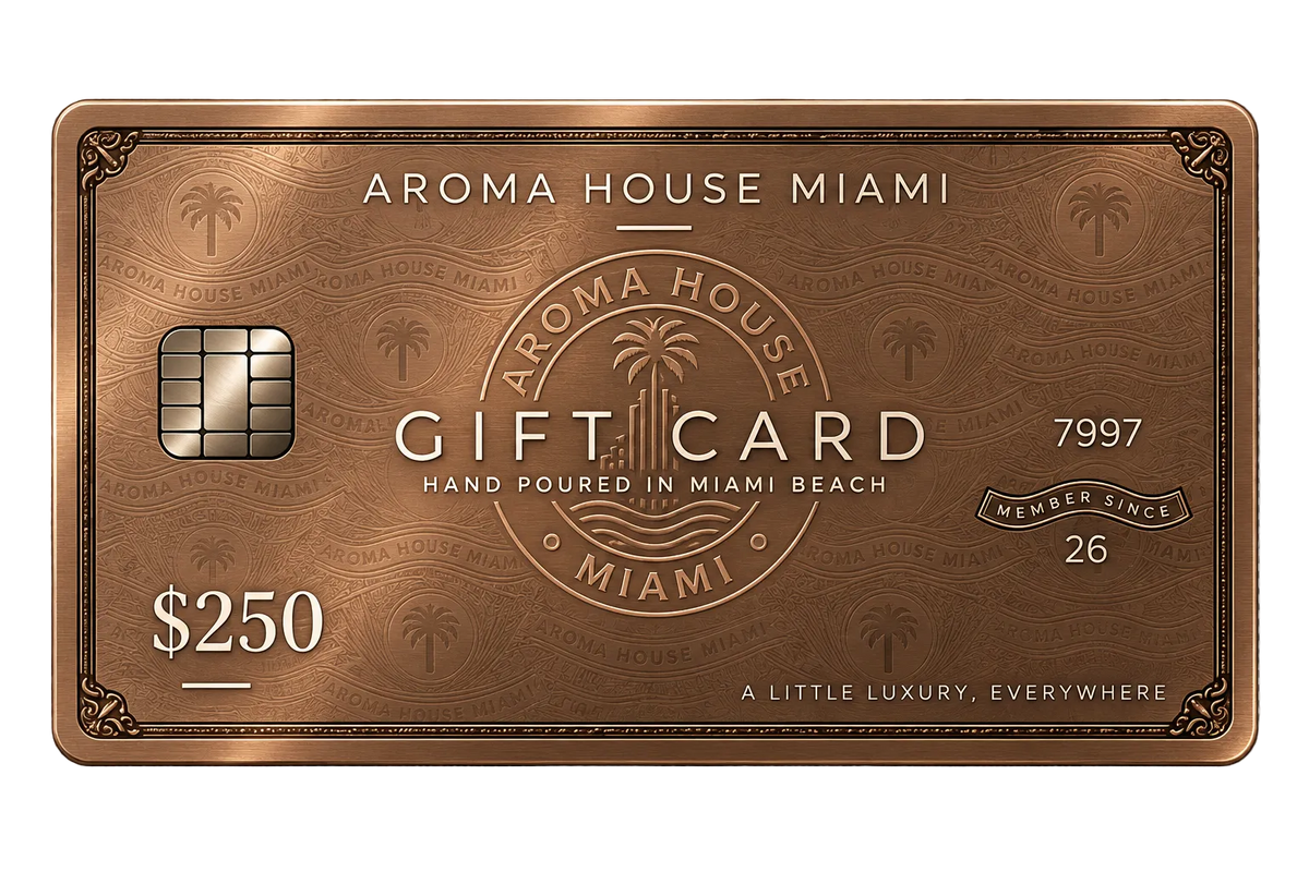 Aroma House Miami $250 e-gift card, copper design